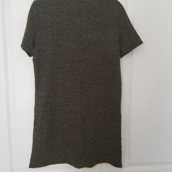NWT Zara Trafaluc Tweed Button Down Sheath Dress Size Medium - Picture 6 of 6